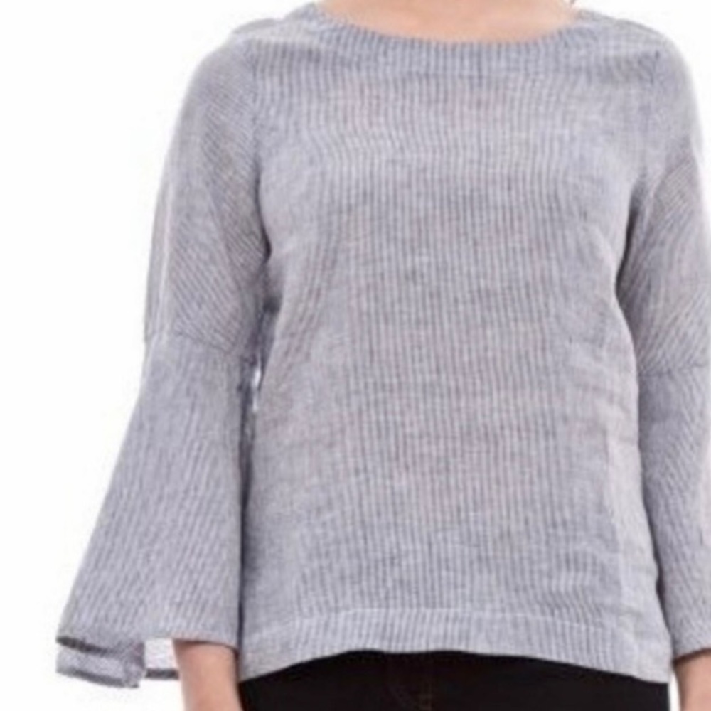 Cynthia Rowley Linen Micro Stripe Tunic SZ 2X